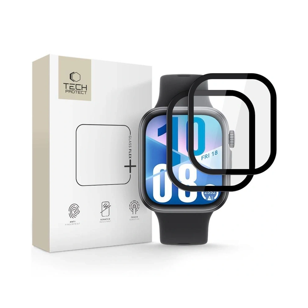 Szkło hybrydowe Tech-Protect Glass Flex+ Huawei Watch Fit 3 / 4 Black [2 PACK]