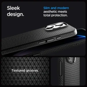 Kup Spigen Liquid Air T Mag MagSafe Apple iPhone 16 Pro Max Matt Schwarz - SPN16774 - {ean13} - Sklep Home Screen