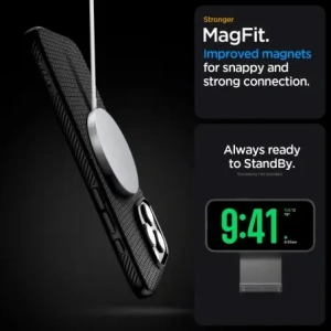 Kup Spigen Liquid Air T Mag MagSafe Apple iPhone 16 Pro Max Matt Schwarz - SPN16774 - {ean13} - Sklep Home Screen