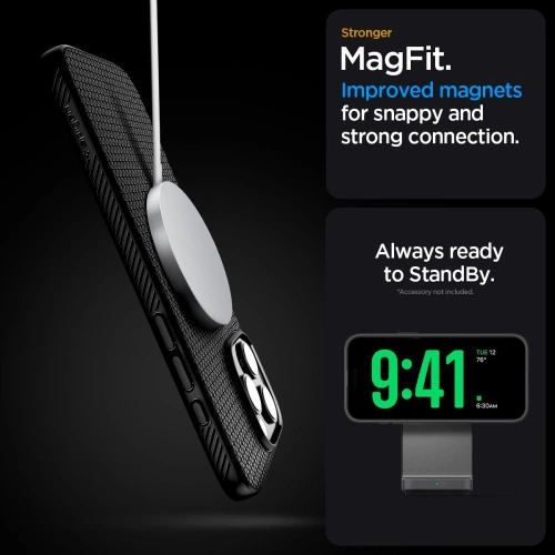 Kup Spigen Liquid Air T Mag MagSafe Apple iPhone 16 Pro Max Matt Schwarz - SPN16774 - {ean13} - Sklep Home Screen