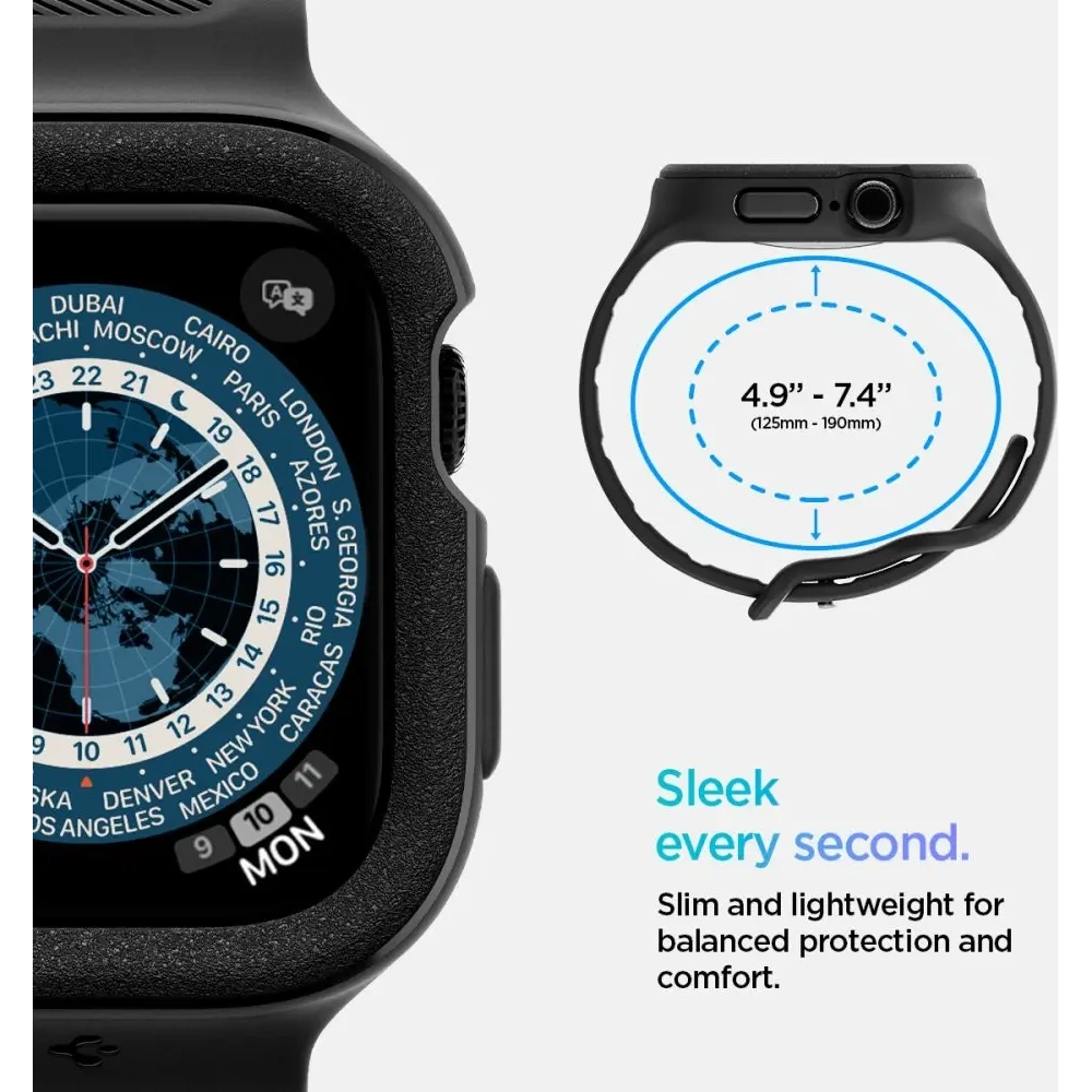 Etui z paskiem Spigen Vault Pro Apple Watch 10 / 11 42mm Matte Black