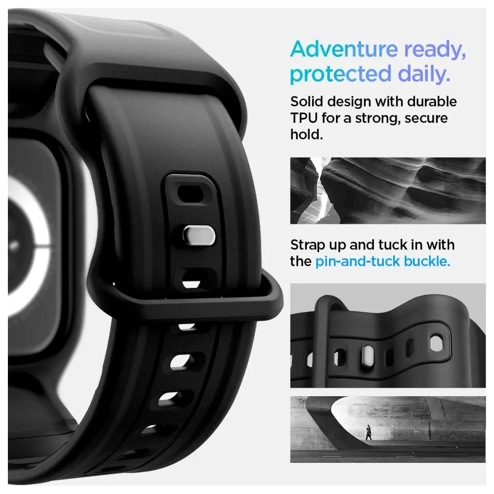 Etui z paskiem Spigen Vault Pro Apple Watch 10 / 11 42mm Matte Black