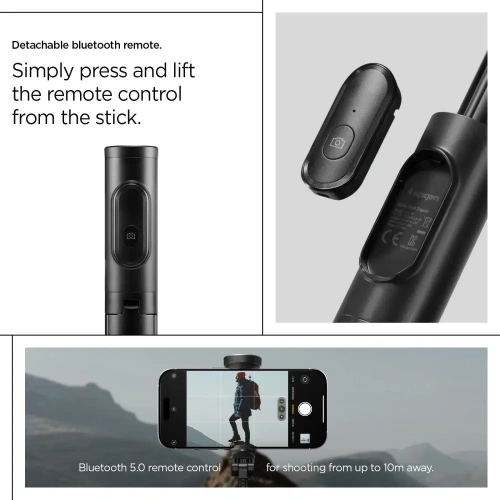 Kup Spigen S541W Bluetooth selfie tyč a stativ černý - SPN16785 - {ean13} - Sklep Home Screen