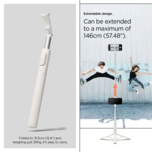 Kup Kijek Spigen S541W Bluetooth Selfie Stick Tripod Dune Beige - SPN16786 - {ean13} - Sklep Home Screen