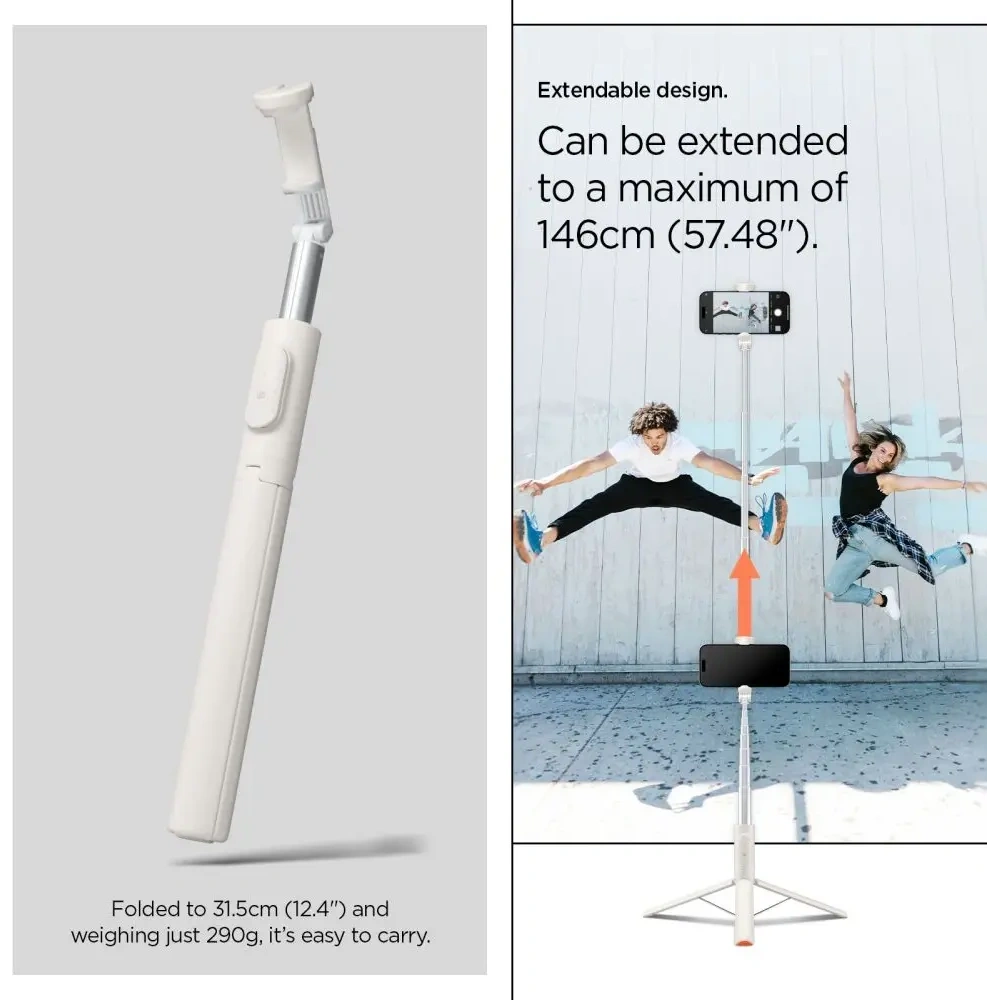 Kijek Spigen S541W Bluetooth Selfie Stick Tripod Dune Beige