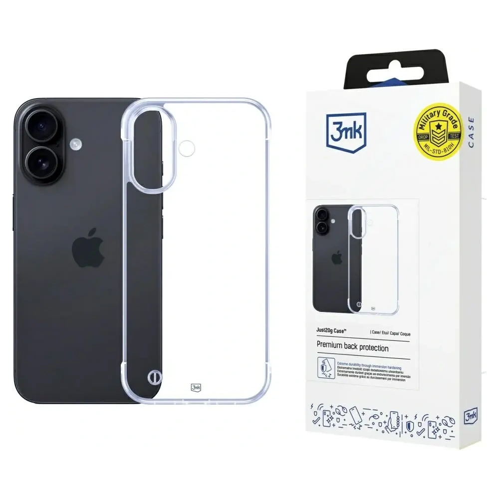 Etui 3MK Just20g Clear Case do Apple iPhone 16 Plus