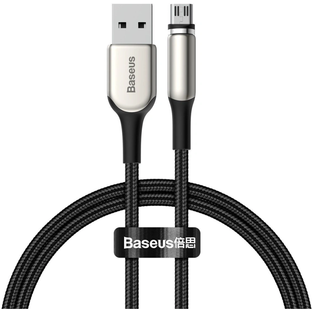 Kabel magnetyczny micro USB Baseus Zinc 2A 1m (czarny)