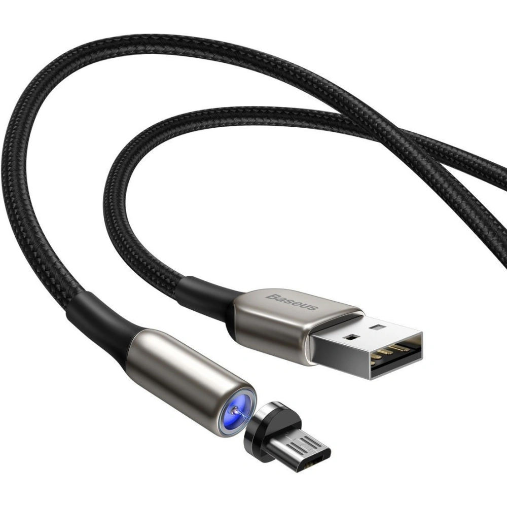 Kabel magnetyczny micro USB Baseus Zinc 2A 1m (czarny)