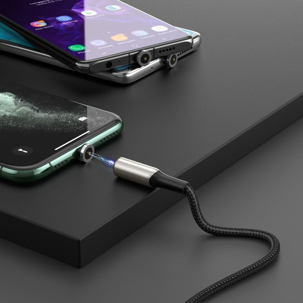 Kabel magnetyczny micro USB Baseus Zinc 2A 1m (czarny)