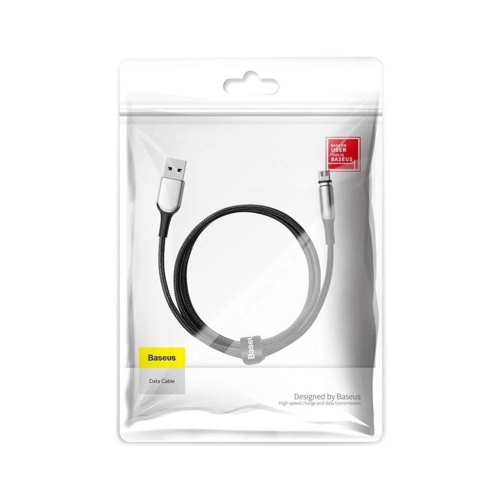 Kabel magnetyczny micro USB Baseus Zinc 2A 1m (czarny)