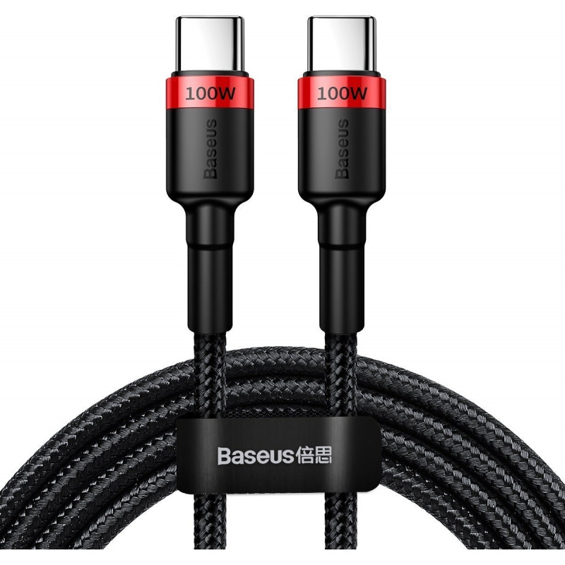 Buy Baseus Cafule PD2.0 100W Charging USB USB-C Cable 20V 5A 2m Red & Black - 6953156216372 - BSU1520REDBLK - Homescreen.pl