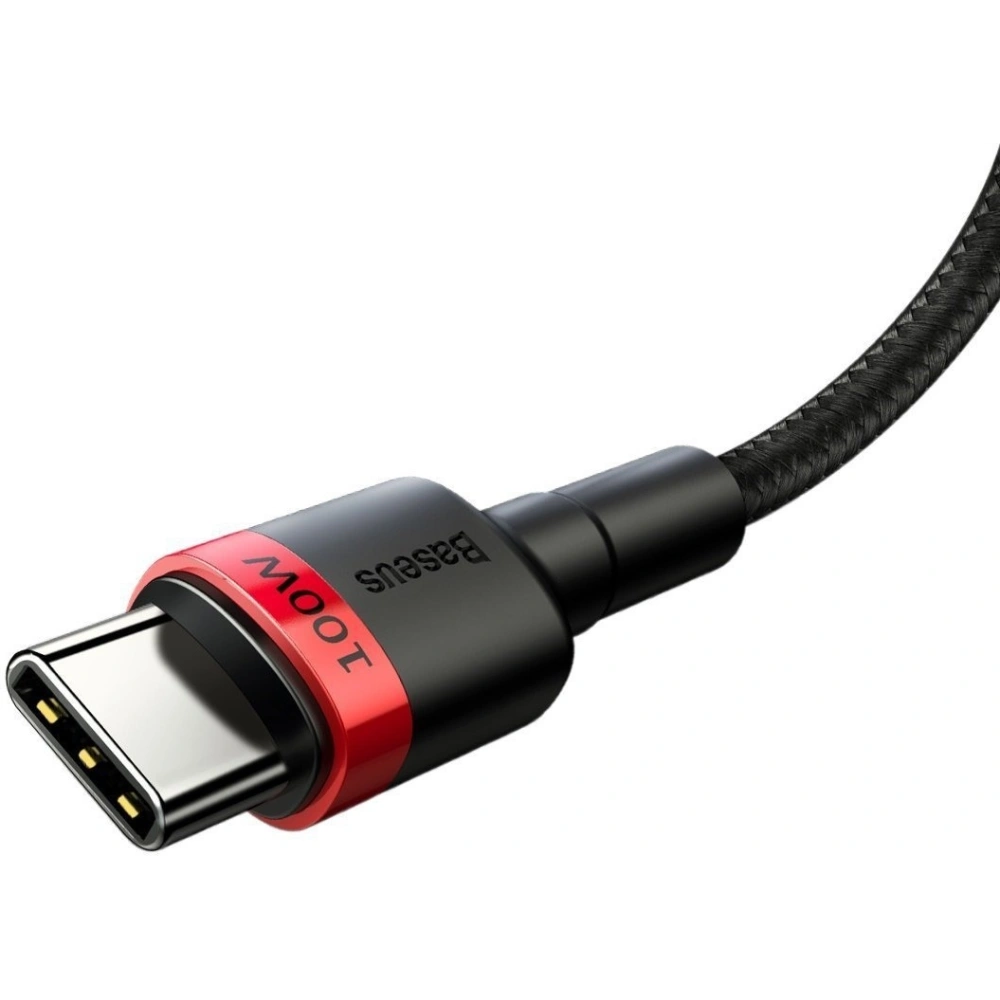 Kabel USB-C Baseus Cafule, QC 3.0, PD 2.0, 100W, 5A, 2m (czerwono-czarny)