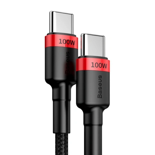 Kup USB-C kábel Baseus Cafule, QC 3.0, PD 2.0, 100W, 5A, 2m (piros-fekete) - BSU1520REDBLK - {ean13} - Sklep Home Screen