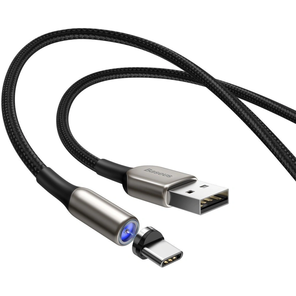 Kabel magnetyczny USB-C Baseus Zinc 2A 1m (czarny)