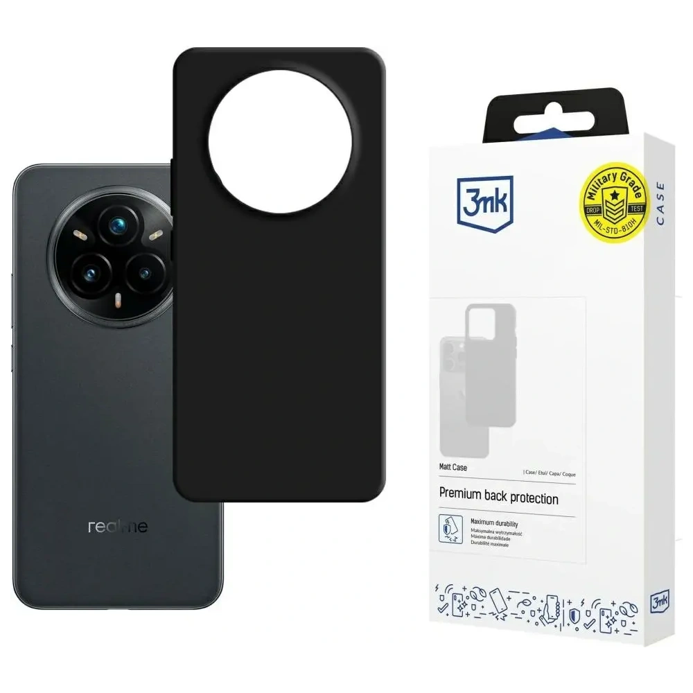 Etui 3MK Matt Case do Realme 14 Pro+ Plus czarny