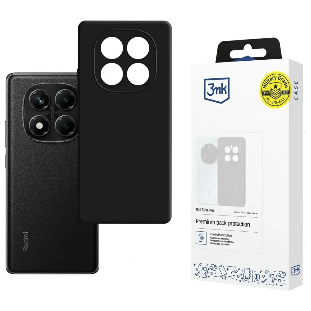 Etui 3MK Matt Case Pro do Redmi Note 14 Pro 4G czarny