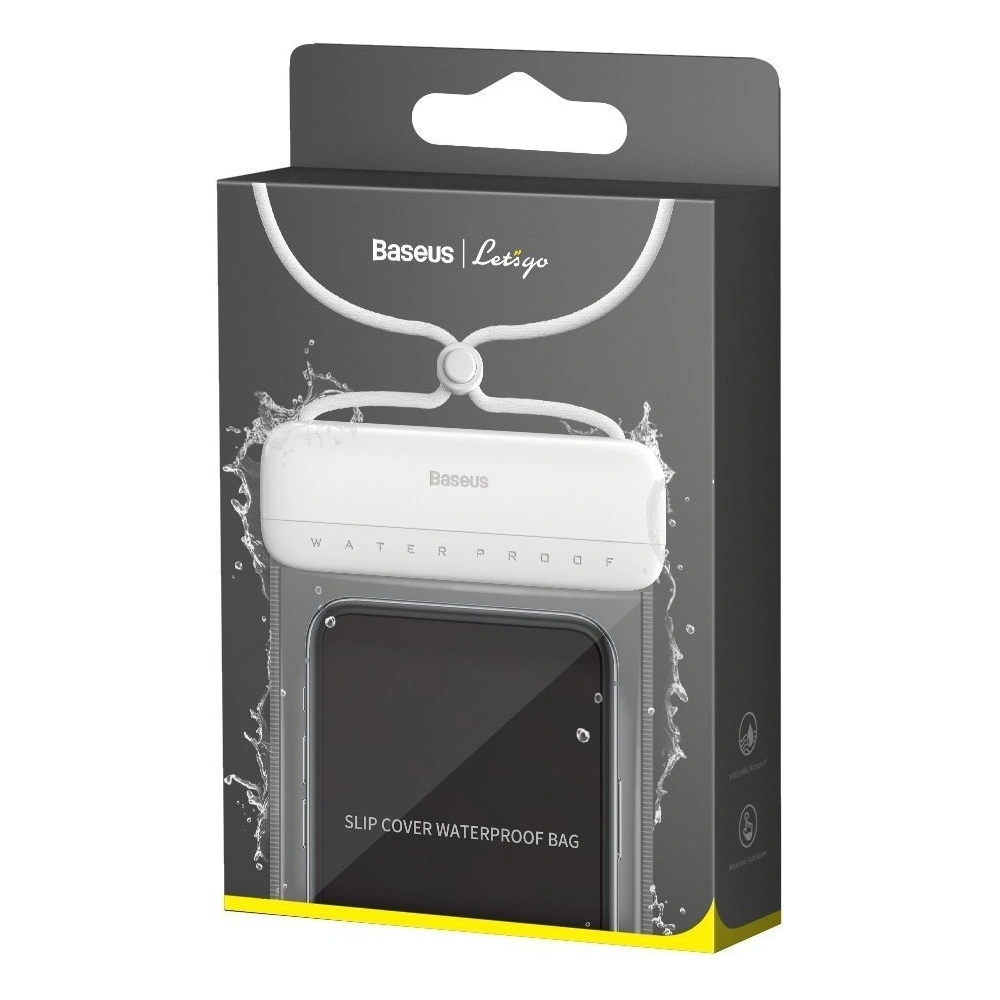 Uniwersalne etui wodoodporne Baseus Let's Go do smartfonów (białe)