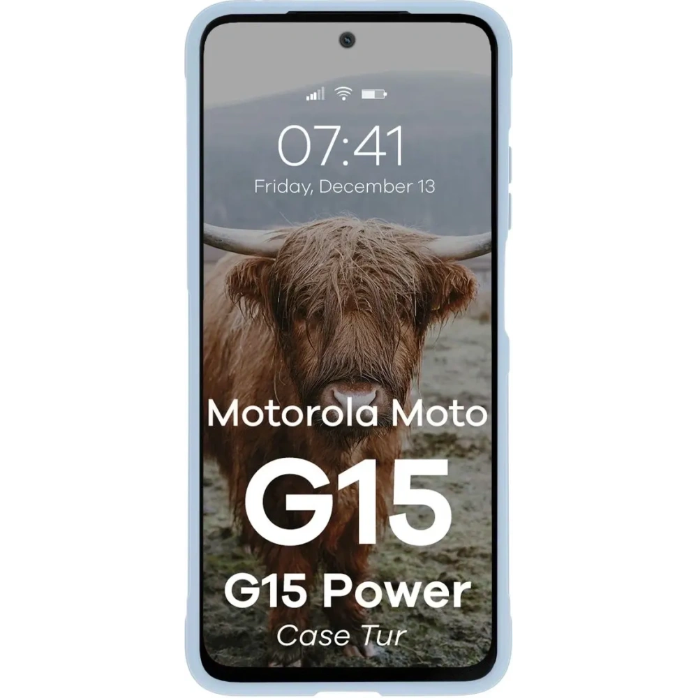 Pancerne etui Bizon Case Tur do Motorola Moto G15 / G15 Power jasnoniebieskie