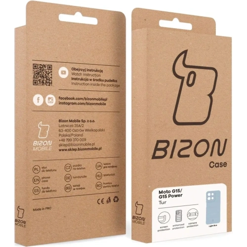 Kup Husă BIZON pentru Motorola Moto G15 / G15 Power albastru deschis - BIZ9253 - {ean13} - Sklep Home Screen
