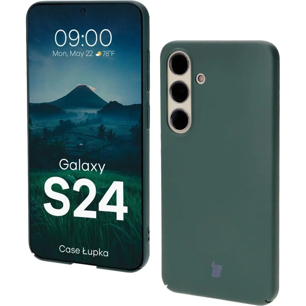Etui Bizon Case Łupka do Samsung Galaxy S24 zielone