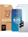 BIZON Edge Pack 2x Bildschirmglas + Kameraglas Samsung Galaxy S25 Edge