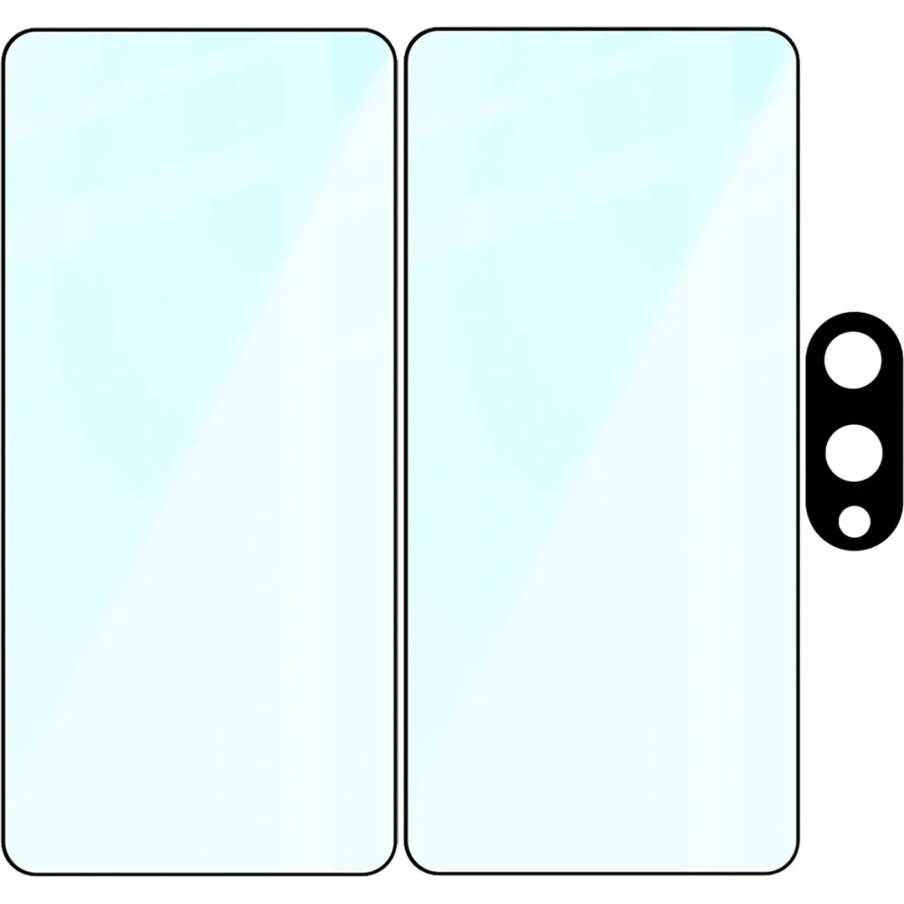 2x Szkło na ekran + szkło na aparat BIZON Edge Pack do Samsung Galaxy S25 Edge