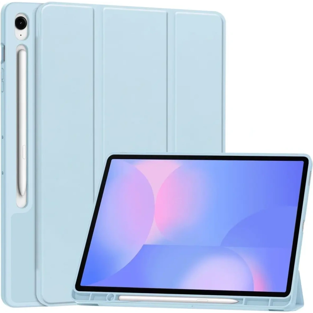 Etui z klapką Bizon Case Tab Lizard do Samsung Galaxy Tab S10 FE+ Plus błękitne