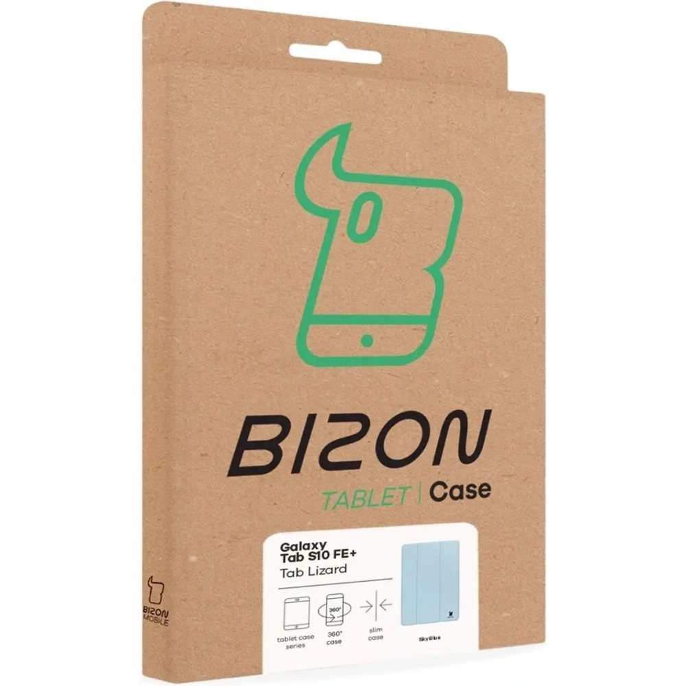 Etui z klapką Bizon Case Tab Lizard do Samsung Galaxy Tab S10 FE+ Plus błękitne
