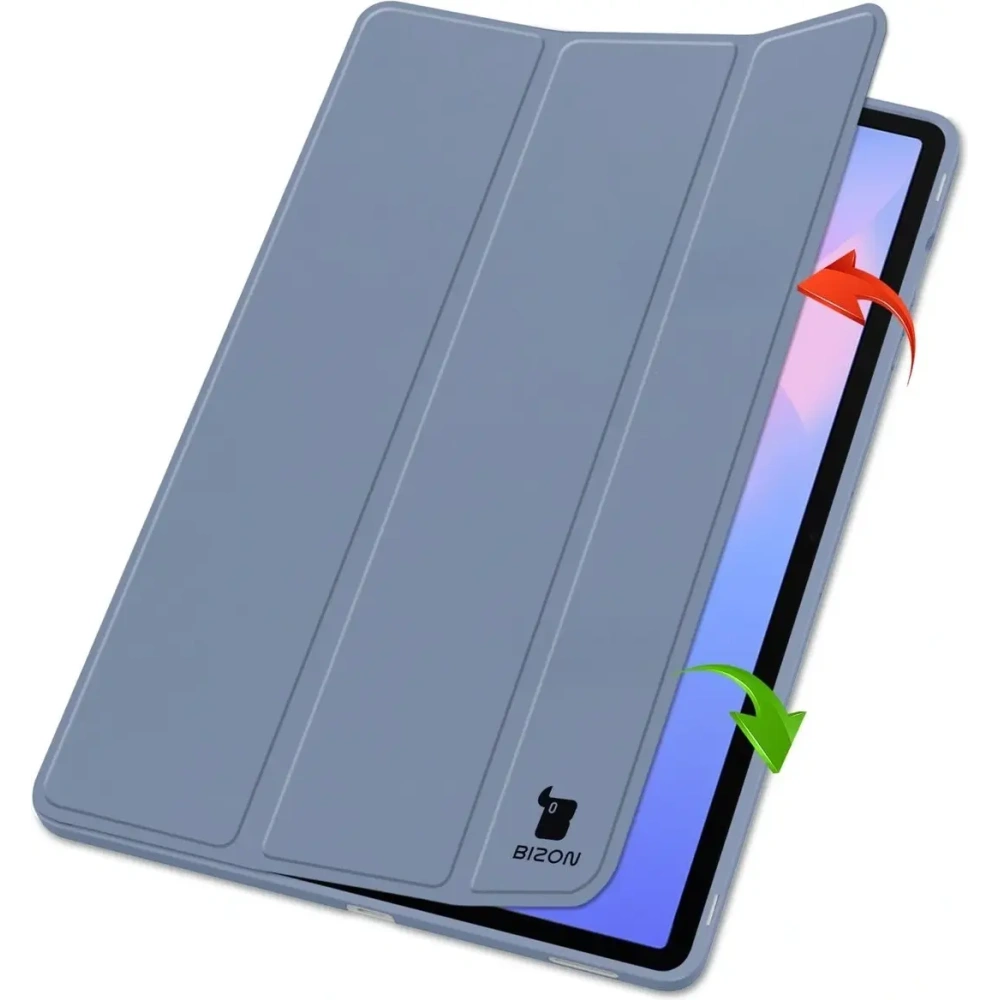 Etui z klapką Bizon Case Tab Lizard do Samsung Galaxy Tab S10 FE+ Plus lawendowe
