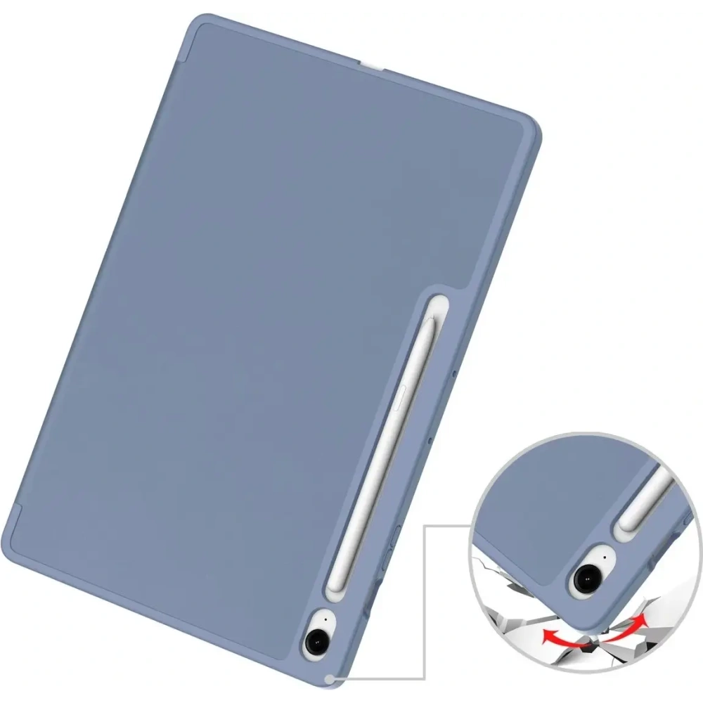 Etui z klapką Bizon Case Tab Lizard do Samsung Galaxy Tab S10 FE+ Plus lawendowe