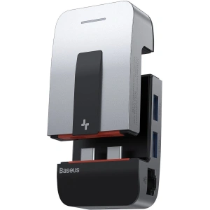 Adapter 9w1 Baseus Armor Age, Hub 3x USB 3.0 + HDMI + 2x ThunderBolt 3 + USB-C + jack 3,5mm do Apple MacBook Pro