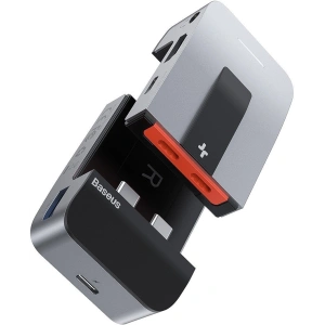 Adapter 9w1 Baseus Armor Age, Hub 3x USB 3.0 + HDMI + 2x ThunderBolt 3 + USB-C + jack 3,5mm do Apple MacBook Pro