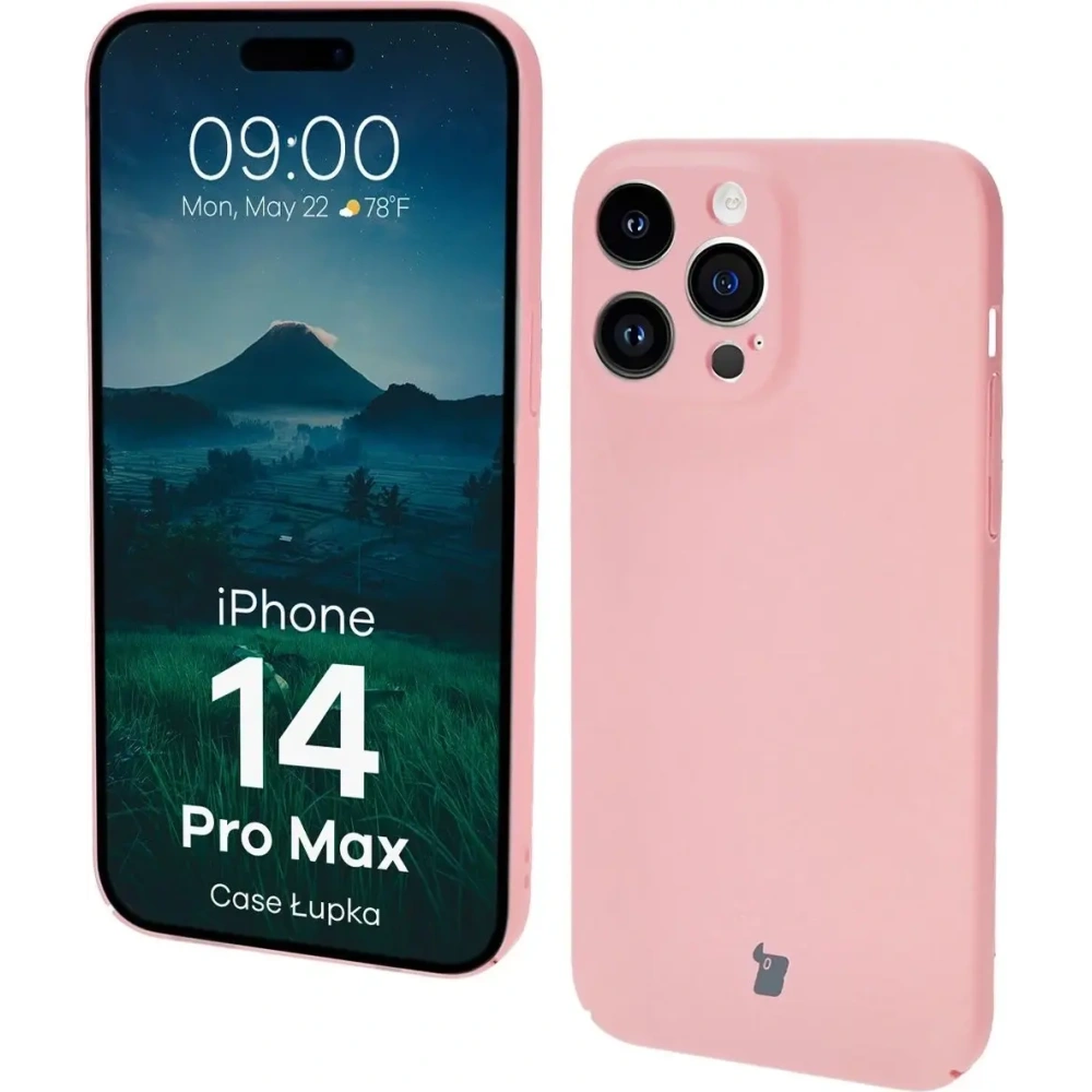 Etui Bizon Case Łupka do Apple iPhone 14 Pro Max różowe