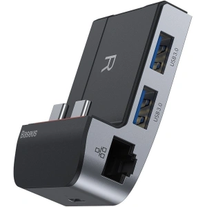 Adapter 9w1 Baseus Armor Age, Hub 3x USB 3.0 + HDMI + 2x ThunderBolt 3 + USB-C + jack 3,5mm do Apple MacBook Pro