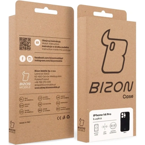 Kup Etui Bizon Case Łupka do Apple iPhone 14 Pro czarne - BIZ9263 - {ean13} - Sklep Home Screen