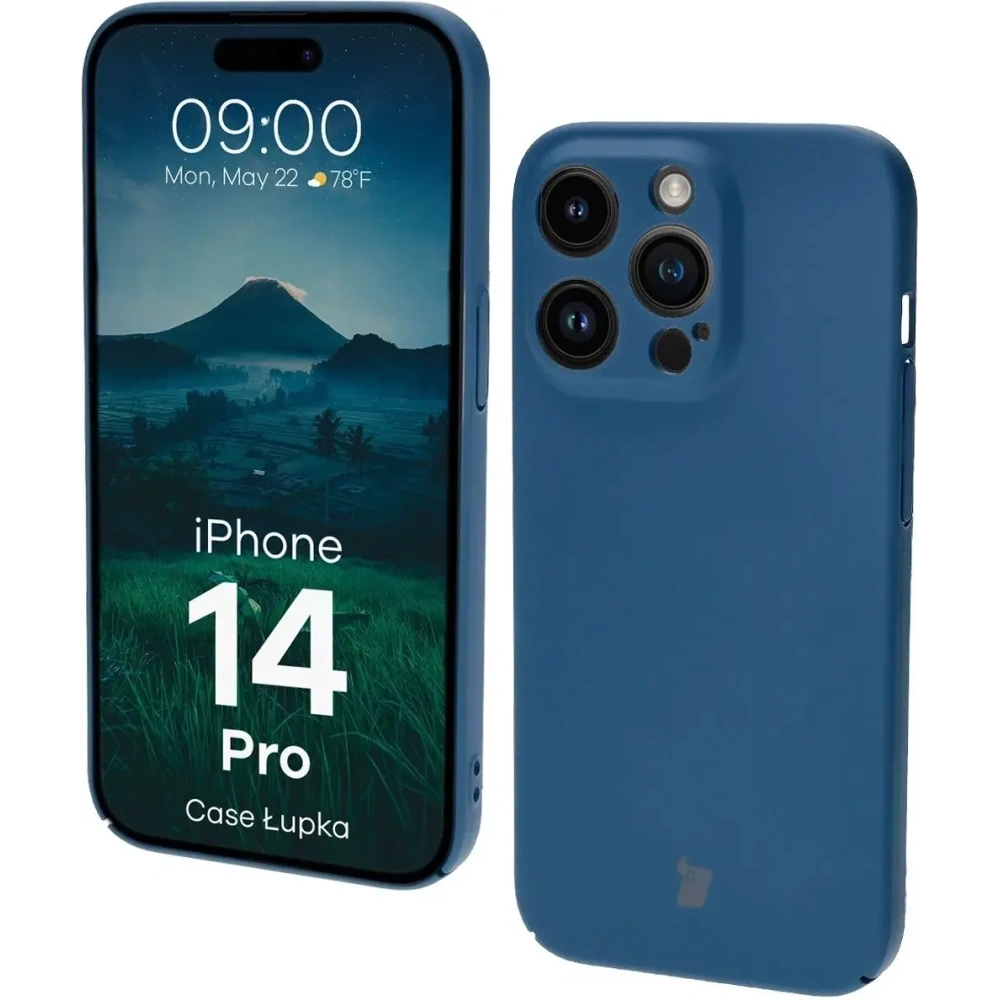 Etui Bizon Case Łupka do Apple iPhone 14 Pro niebieskie