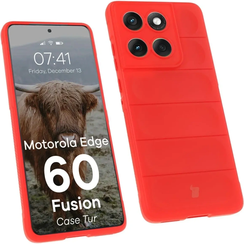 Pancerne etui Bizon Case Tur do Motorola Edge 60 / 60 Fusion czerwone