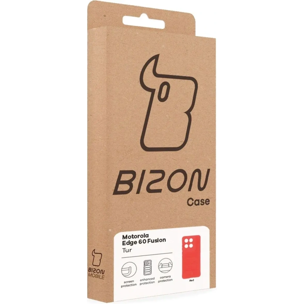 Pancerne etui Bizon Case Tur do Motorola Edge 60 / 60 Fusion czerwone