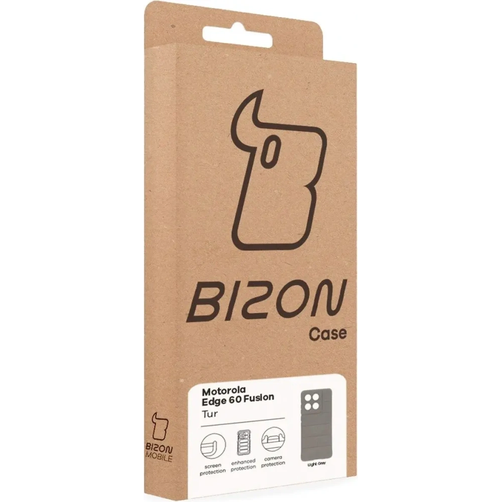 Pancerne etui Bizon Case Tur do Motorola Edge 60 / 60 Fusion jasnoszare