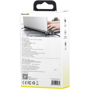 Adapter 9w1 Baseus Armor Age, Hub 3x USB 3.0 + HDMI + 2x ThunderBolt 3 + USB-C + jack 3,5mm do Apple MacBook Pro