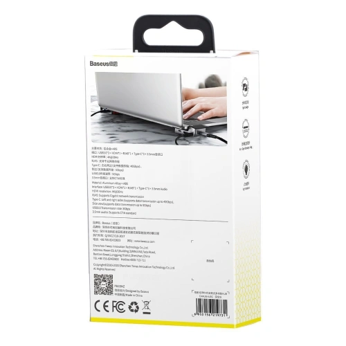 Kup Adapter 9w1 Baseus Armor Age, Hub 3x USB 3.0 + HDMI + 2x ThunderBolt 3 + USB-C + jack 3,5mm pentru Apple MacBook Pro - BSU1524 - {ean13} - Sklep Home Screen