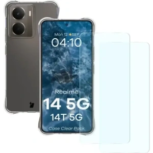 Buy Bizon Case Clear Pack case + 2x screen glass Realme 14 5G / 14T 5G - BIZ9269 - {ean13} - Home Screen Store Europe