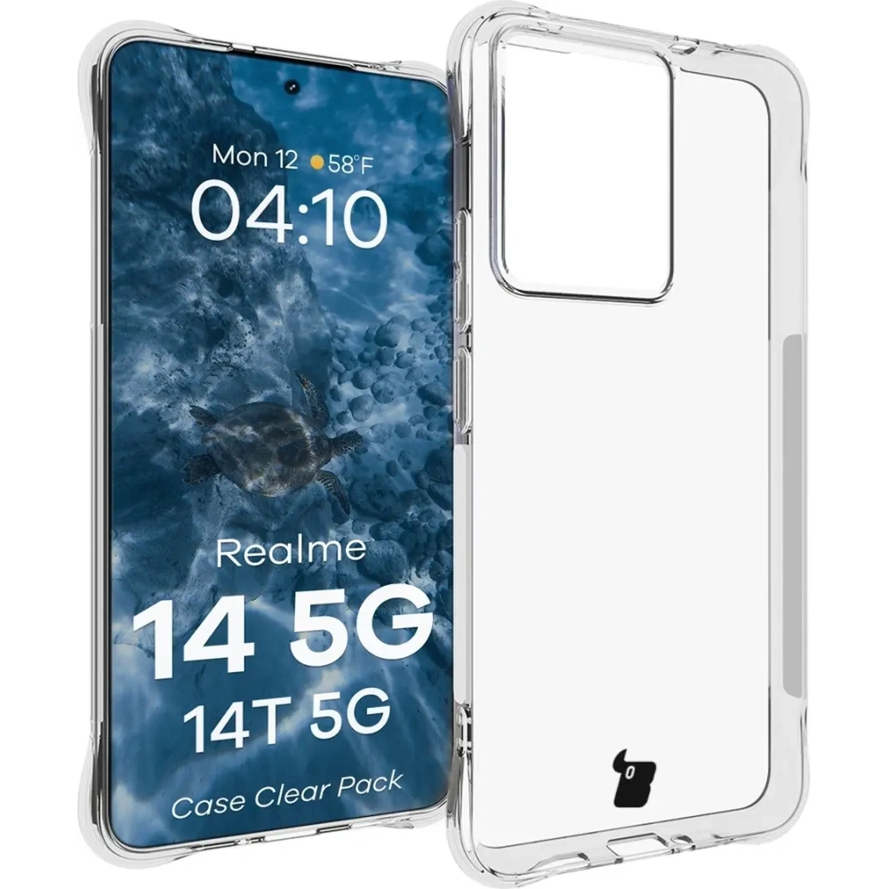 Etui + 2x szkło na ekran Bizon Case Clear Pack do Realme 14 5G / 14T 5G