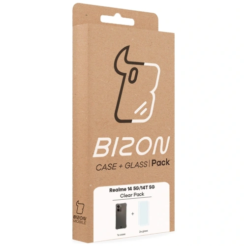 Kup Bizon Case Clear Pack Hülle + 2x Displayschutzglas Realme 14 5G / 14T 5G - BIZ9269 - {ean13} - Sklep Home Screen