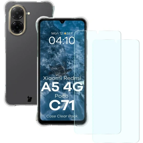 Kup Etui + 2x szkło na ekran Bizon Case Clear Pack do Xiaomi Redmi A5 4G / POCO C71 4G - BIZ9270 - {ean13} - Sklep Home Screen