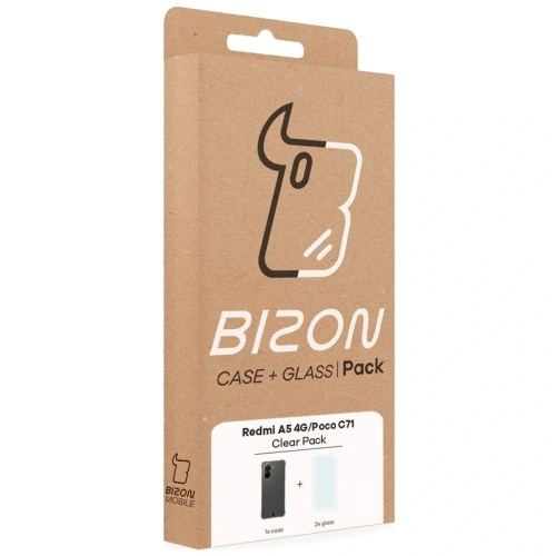 Kup Etui + 2x szkło na ekran Bizon Case Clear Pack do Xiaomi Redmi A5 4G / POCO C71 4G - BIZ9270 - {ean13} - Sklep Home Screen