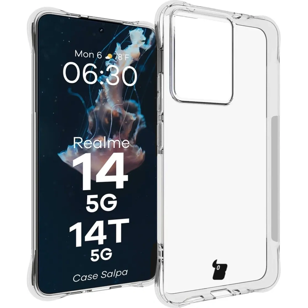 Elastyczne etui Bizon Case Salpa do Realme 14 5G / 14T 5G przezroczyste