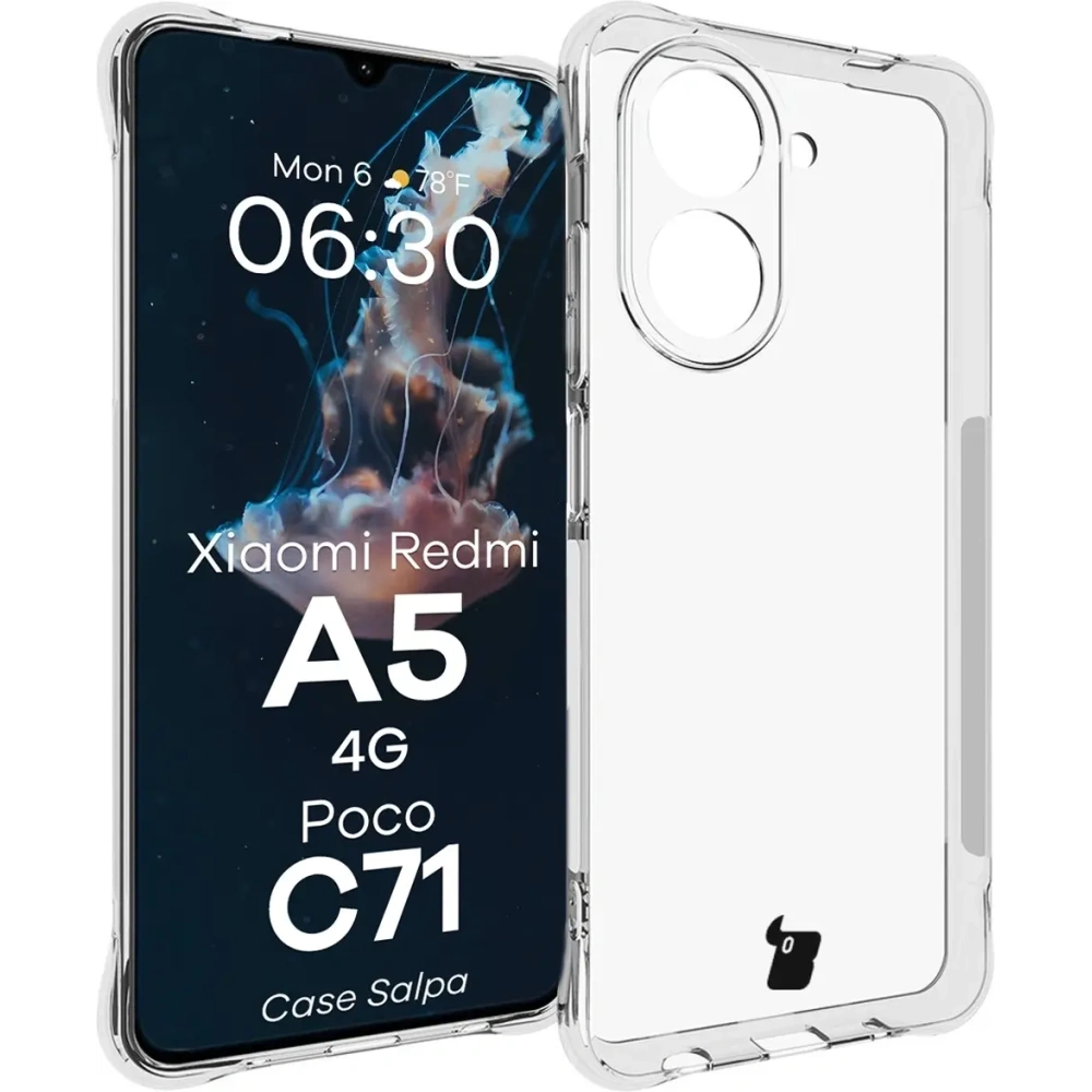 Elastyczne etui Bizon Case Salpa do Xiaomi Redmi A5 4G / POCO C71 4G przezroczyste