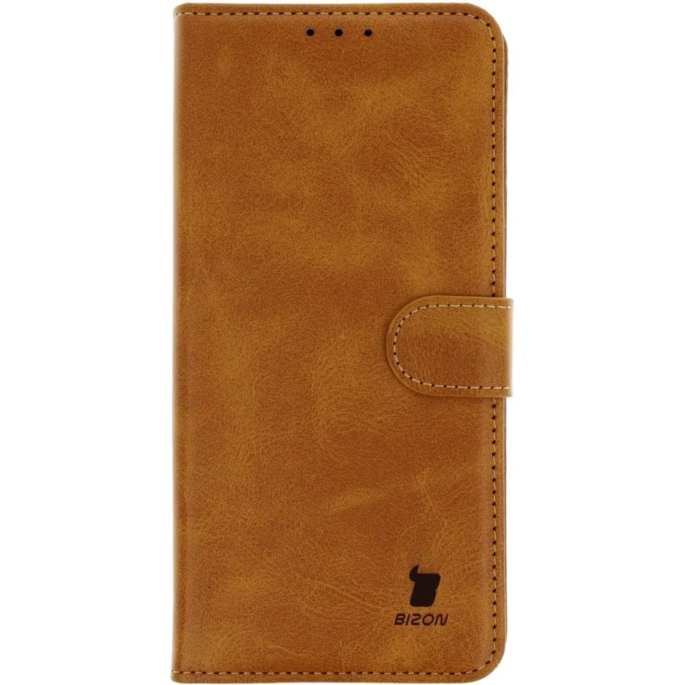 Etui z klapką Bizon Case Pocket do Xiaomi POCO F7 Pro / F7 Ultra brązowe