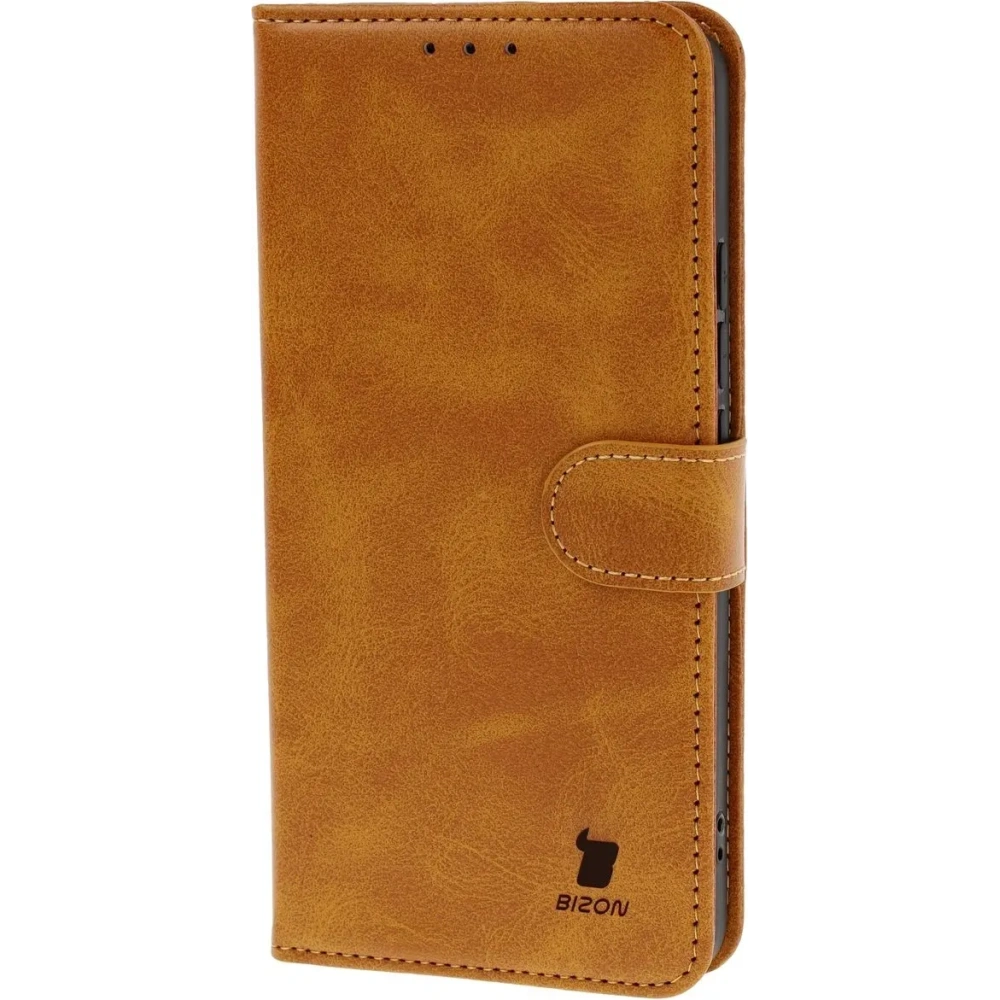 Etui z klapką Bizon Case Pocket do Xiaomi POCO F7 Pro / F7 Ultra brązowe